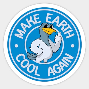 Make Earth Coo'l Again - Funny Bird Pun Sticker